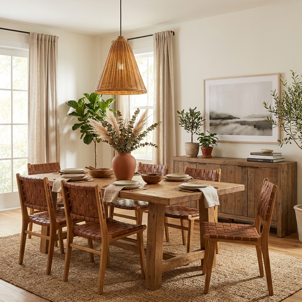 Marleigh Woven Rattan Pendant Lamp