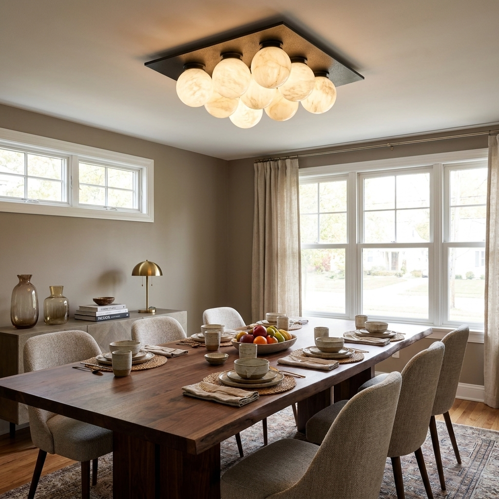 Trenwick Alabaster Flush Mount