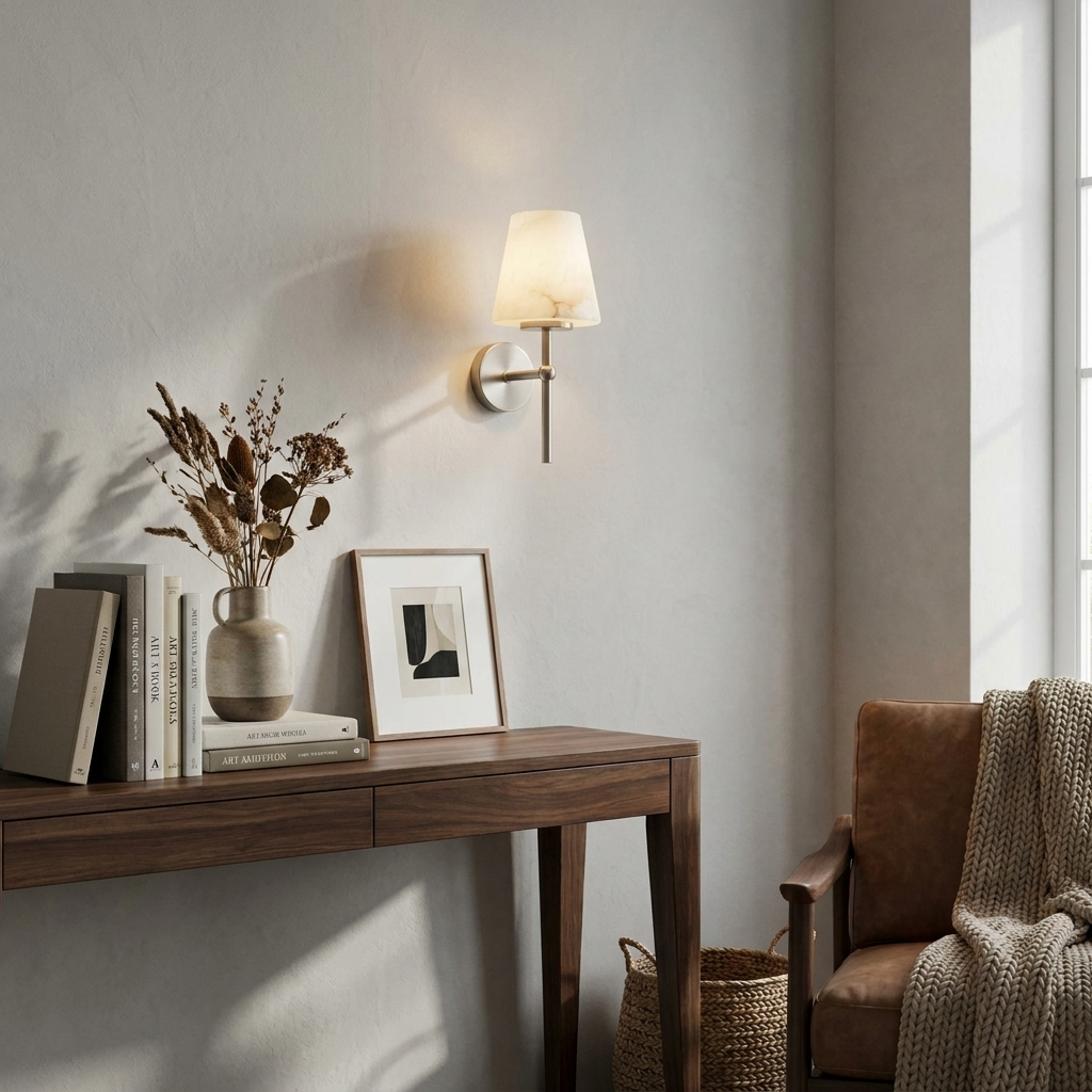Stavermere Alabaster Wall Sconce