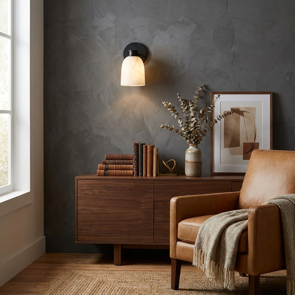 Quenstone Alabaster Wall Sconce