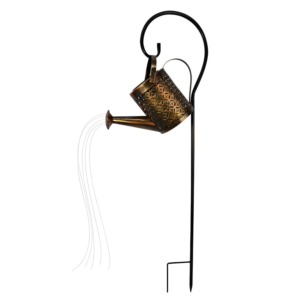 Iron Kettle Shower LED Solar Garden Light Unique and Efficient Outdoor Illumination - Lamp Outdoor
