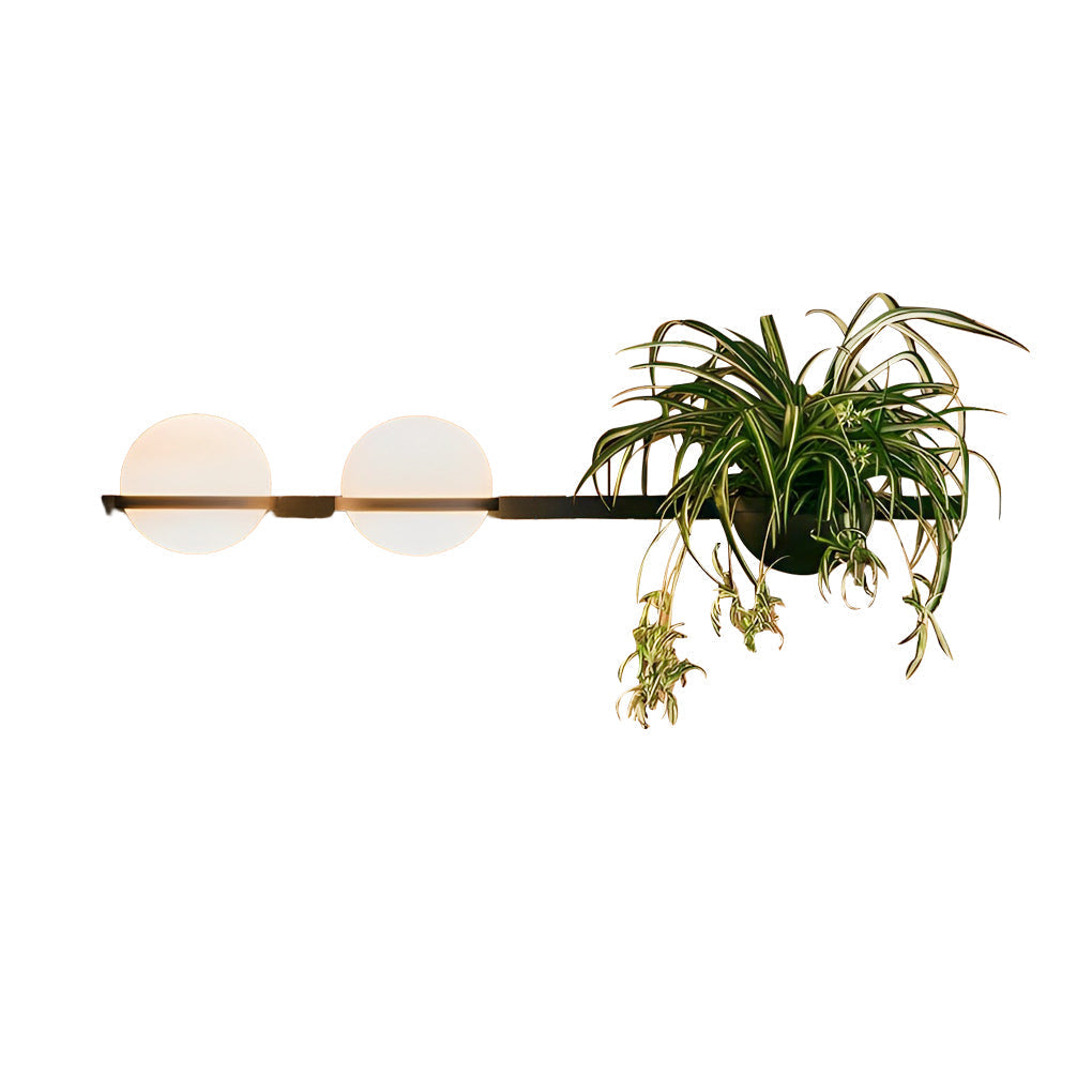 Creative Flowerpot Ball Waterproof LED Black Modern Outdoor Wall Light - Lamp Outdoor