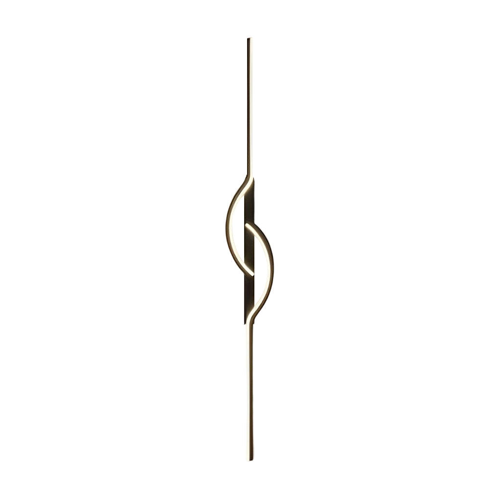 Strip Creative Stepless Dimming 3 Step Dimming Black Modern Wall Lamp - Lamp Outdoor