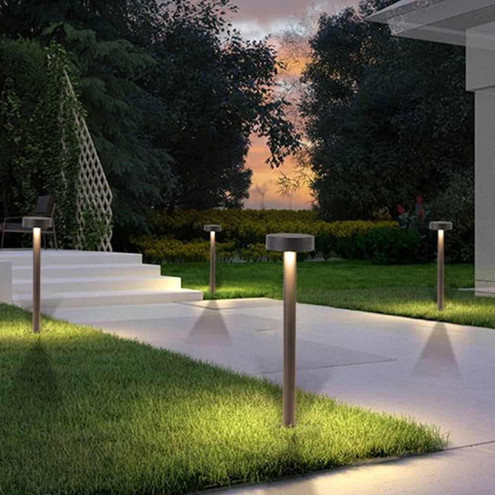 Ray Modern Metal Frisbee Shaped Lampholder Outdoor Path Light - Lamp Outdoor