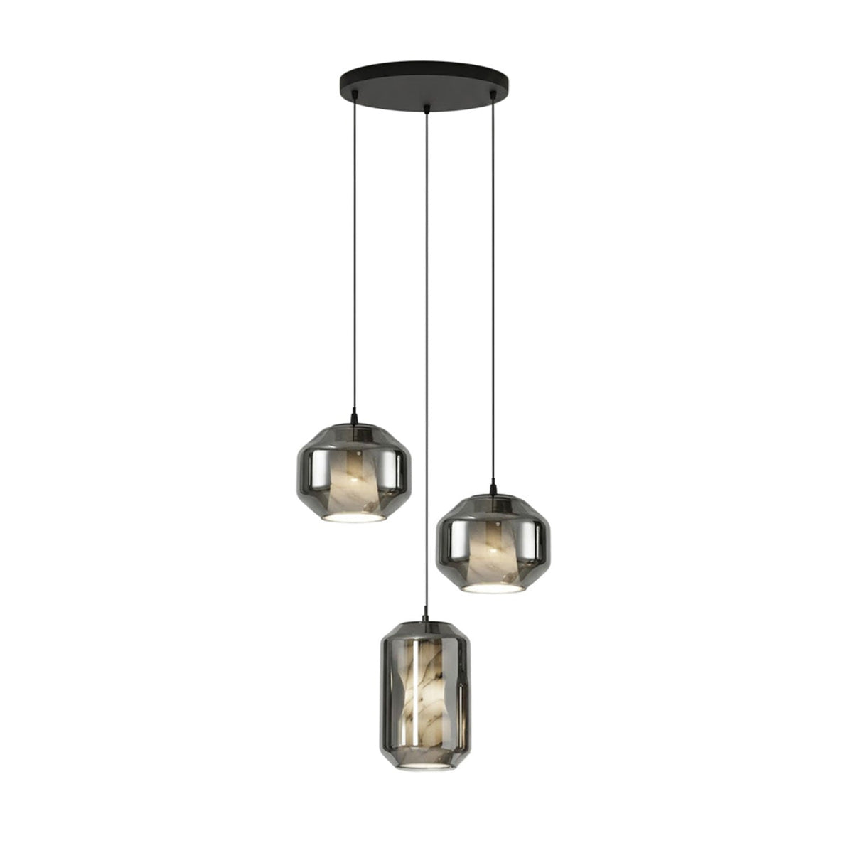 Yikia Alabaster Glass Cylinder Pendant Light