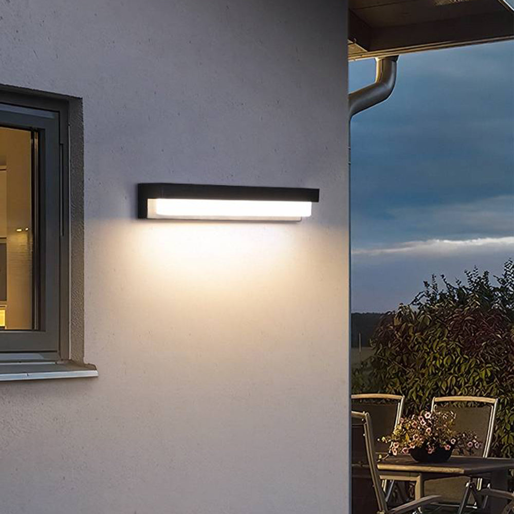 Ray Minimalist Solar Linear Acrylic Outdoor Wall Lamp - Lamp Outdoor