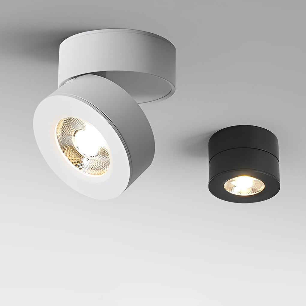Round 7W Foldable LED Spotlight Rotating Head Flush Mount Light - Lamp Outdoor