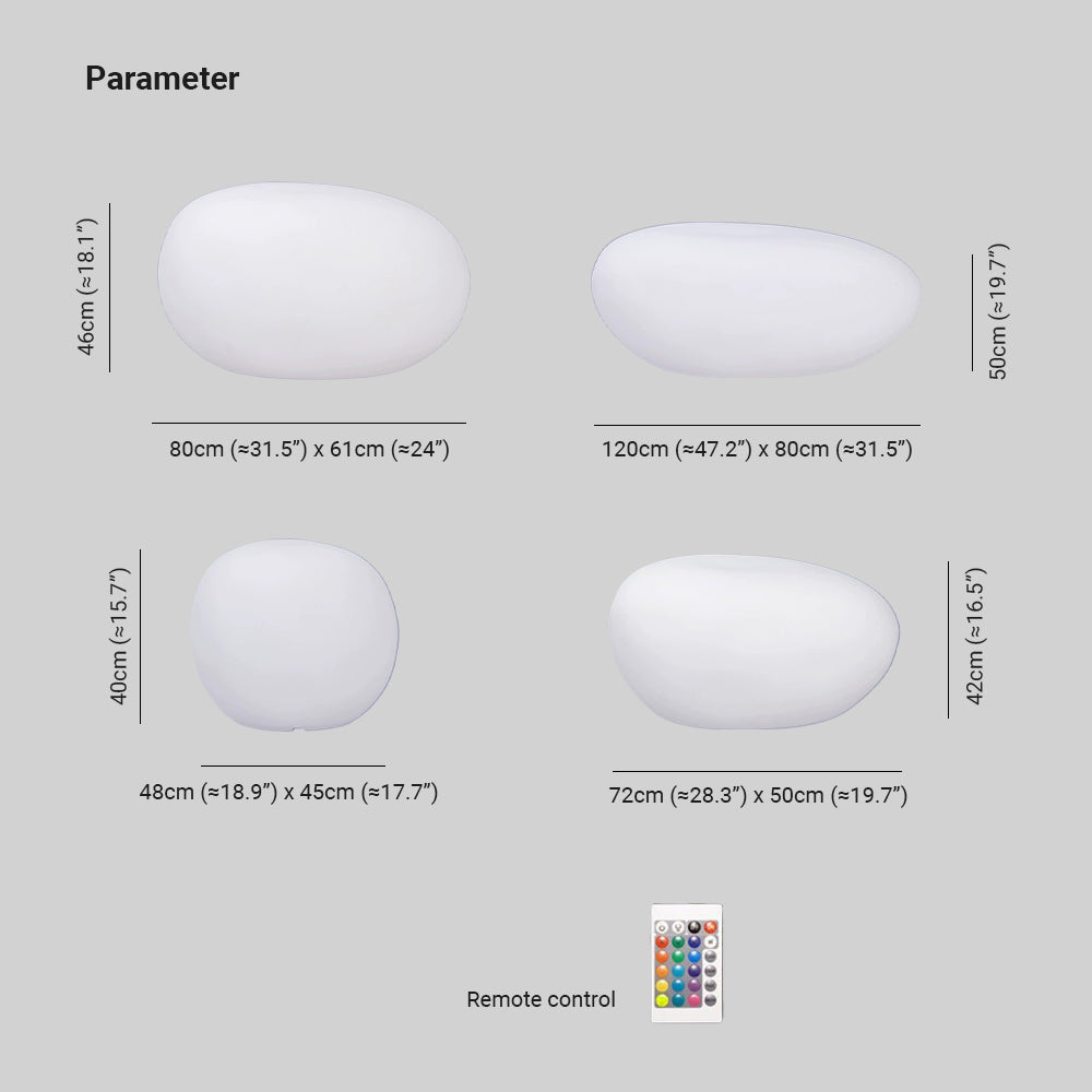 Ray Modern Stone Shaped Rechargeable Outdoor Light - Lamp Outdoor