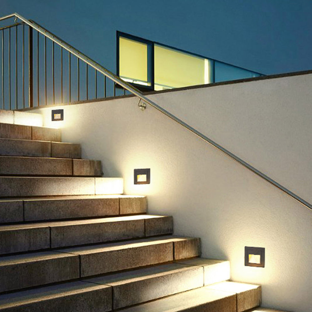 Ray Modern Metal Square Outdoor Deck Step Light - Lamp Outdoor