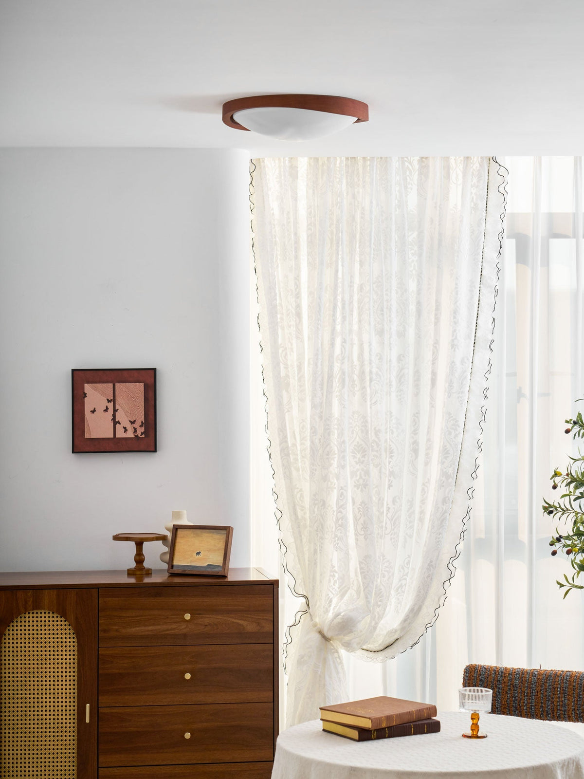 Kima Curved Edge Flush Mount Ceiling Light