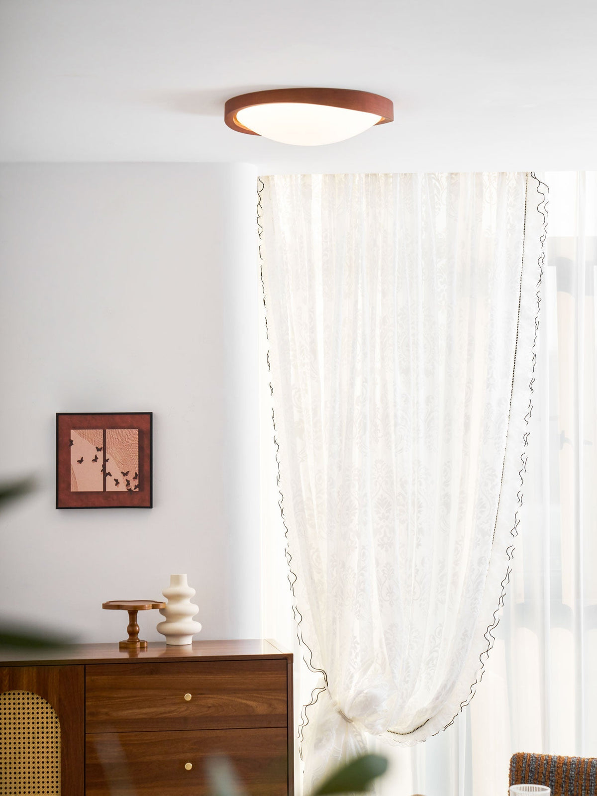Kima Curved Edge Flush Mount Ceiling Light