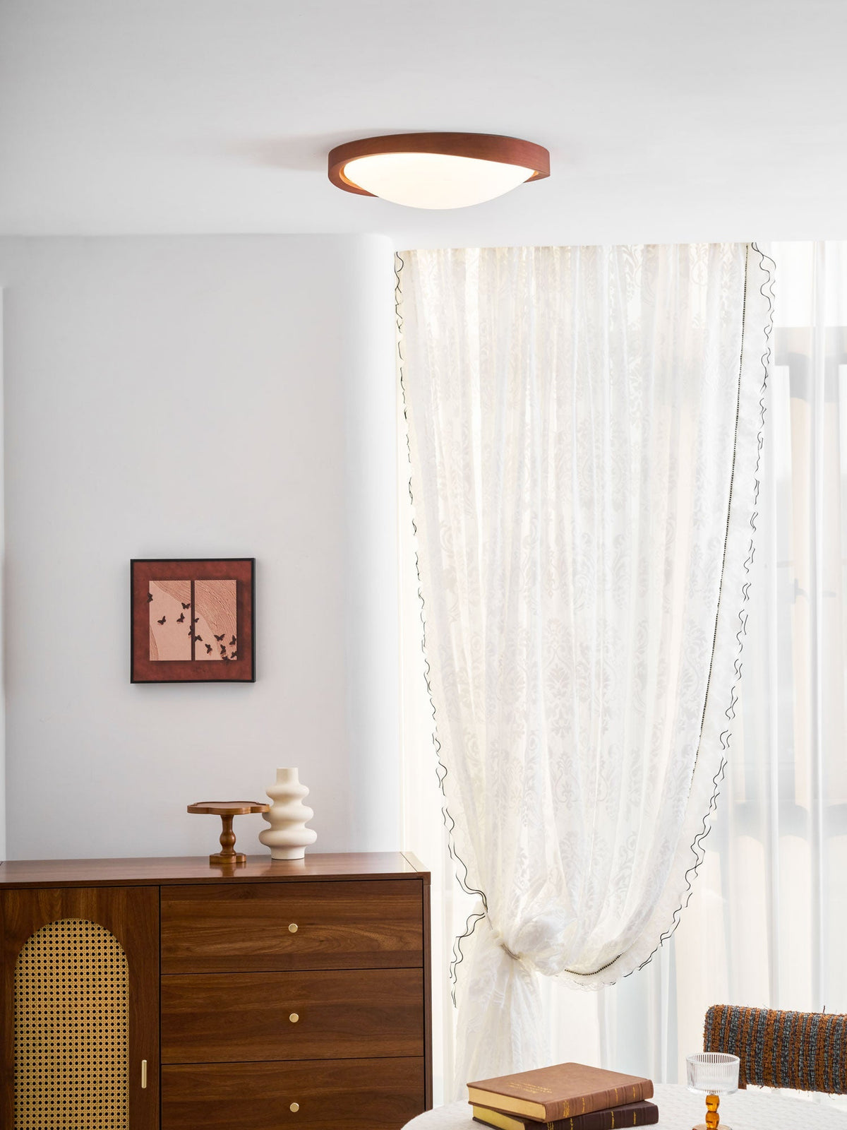 Kima Curved Edge Flush Mount Ceiling Light