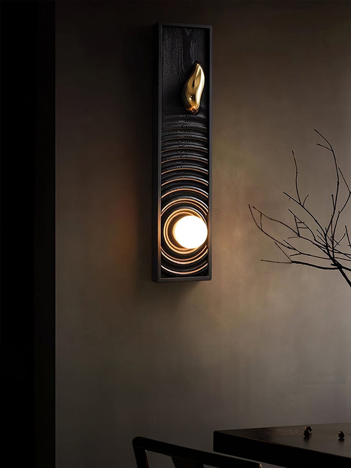 Caleb Vintage Wood Wall Lamp