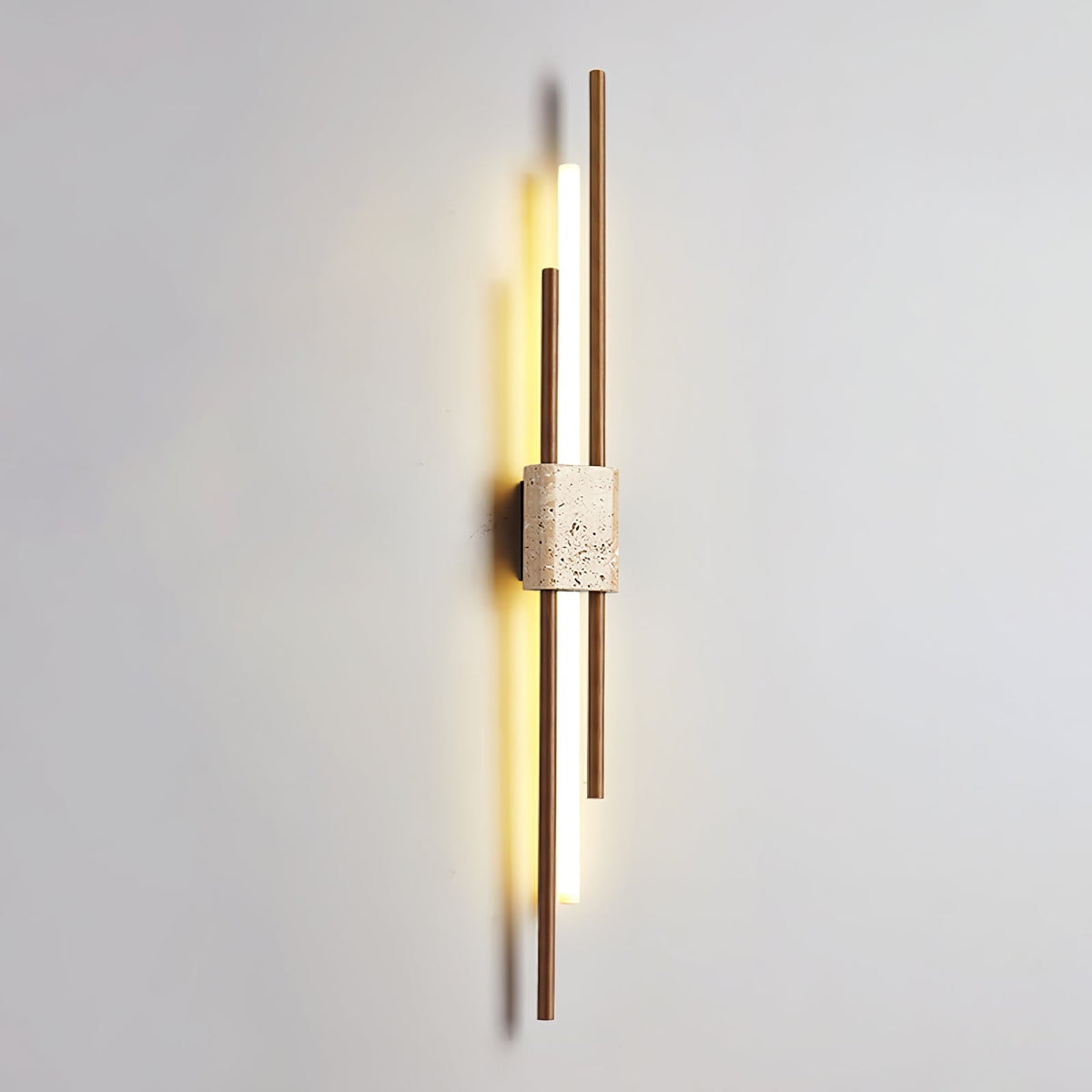 Eden Terra Travertine Wood Walnut Wall Light