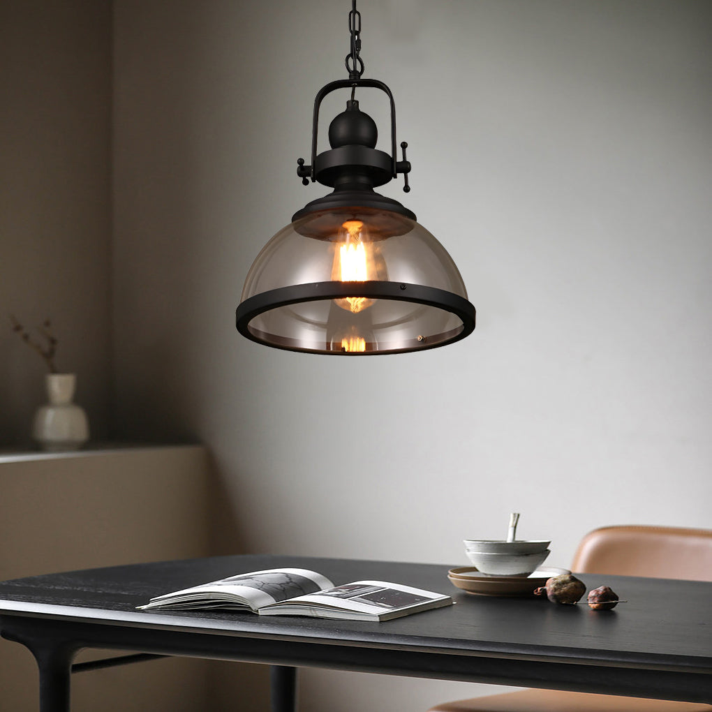 Antique Glass Iron Retro Industrial Pendant Ceiling Lights Dining Room Hanging Island Lamp - Lamp Outdoor