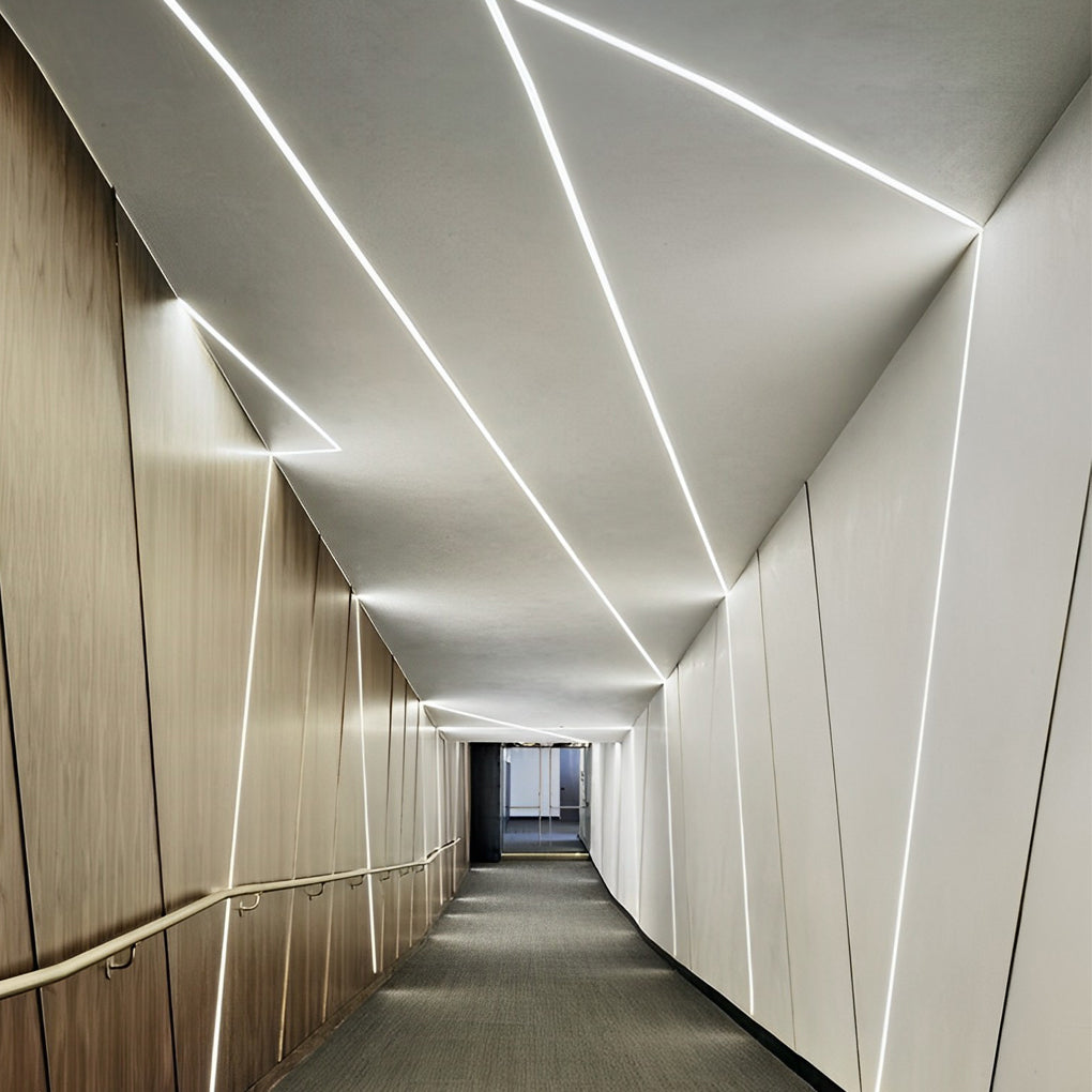 Mini Recessed Invisible LED Strip Lights Under Cabinet Lighting Linear Lights - Lamp Outdoor