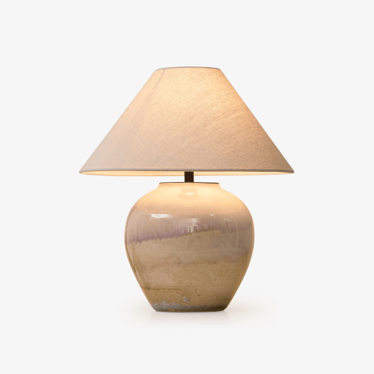 Gradient Hued Ceramic Jar Table Lamp