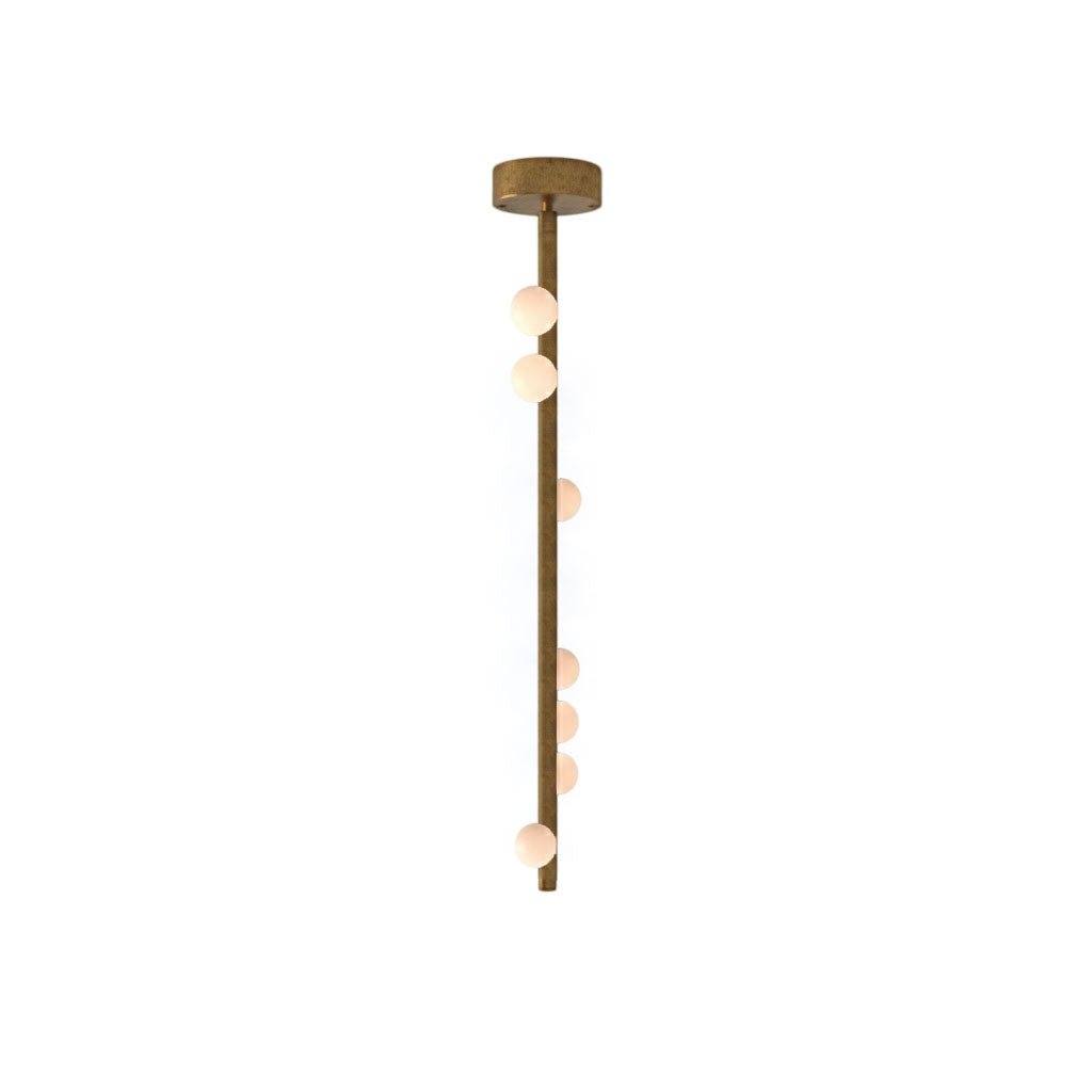 Yieli Brass Glass Drop Chandelier