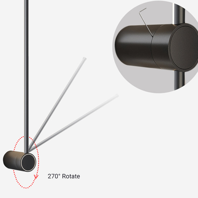 Arisha Minimalist Rotatable Linear LED Outdoor Wall Lamp Corridor Garden - Lamp Outdoor