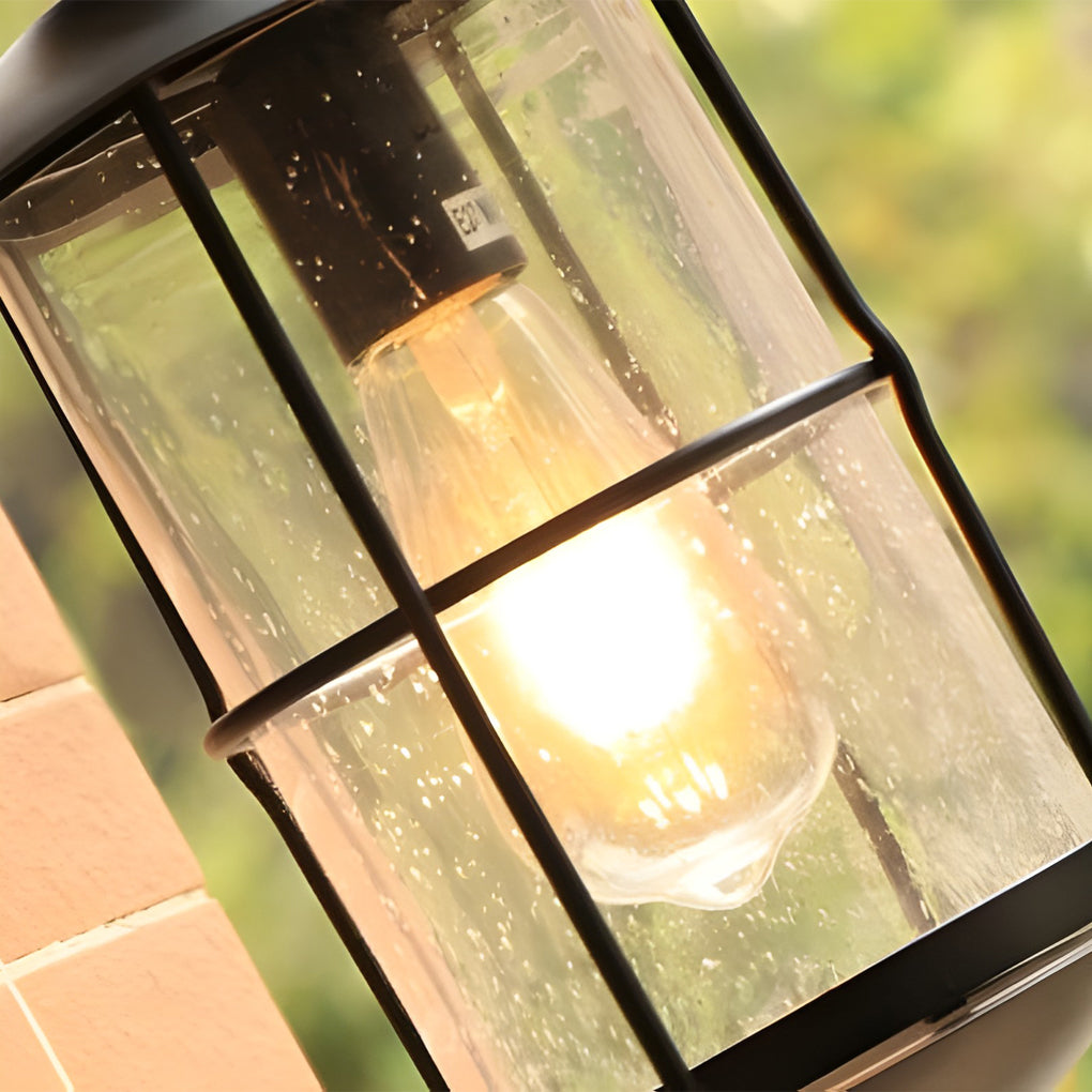 Creative Glass Waterproof LED Black Modern Plug in Wall Sconce Lighting - Lamp Outdoor