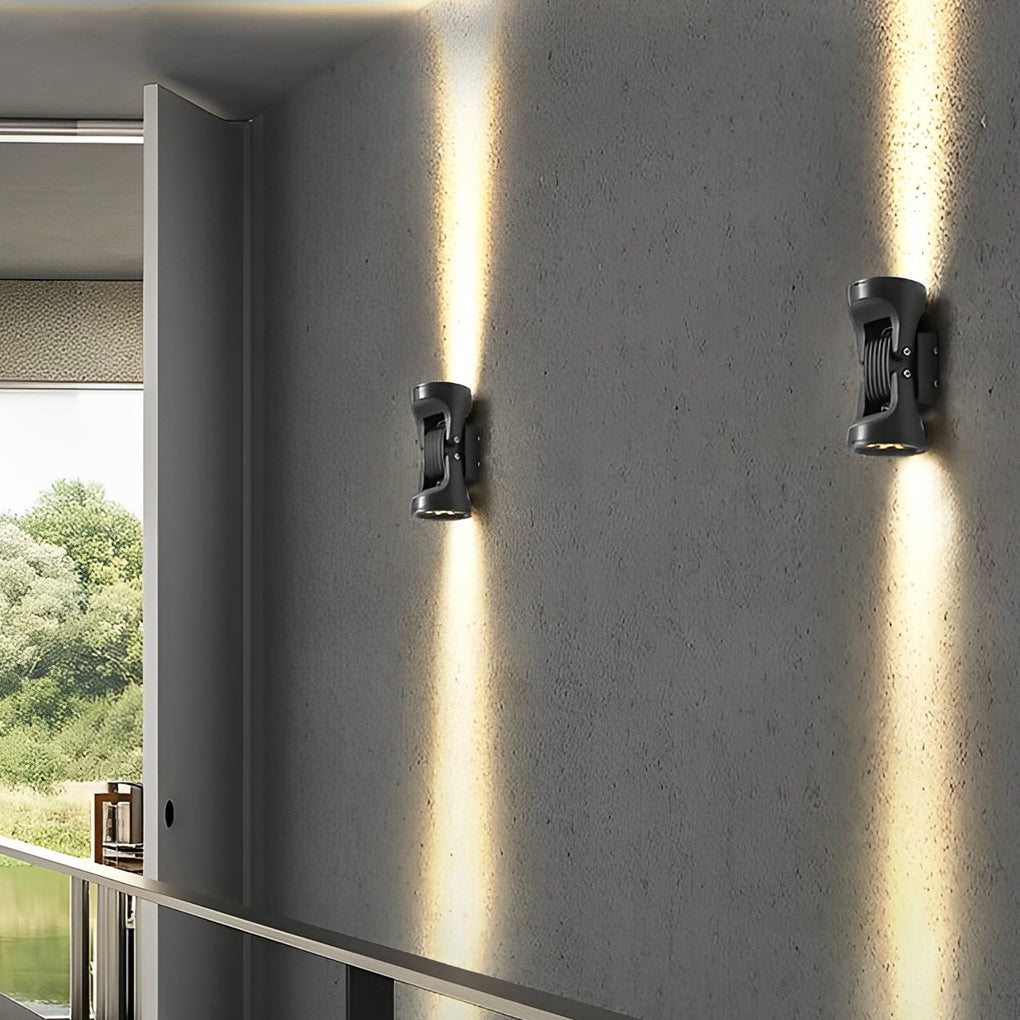 8 In. 2-Light Rotating Heads LED Up Down Outdoor Wall Light - Lamp Outdoor