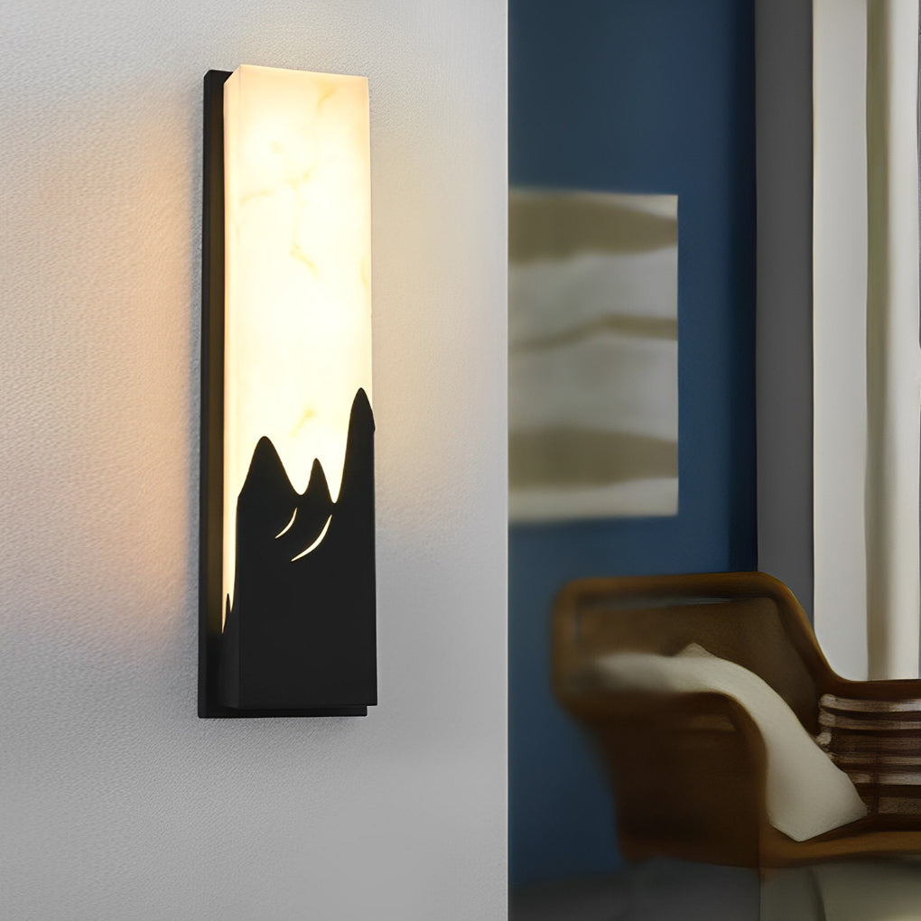 Rectangular Creative Scenery Waterproof LED Black Retro Sconces Lighting - Lamp Outdoor