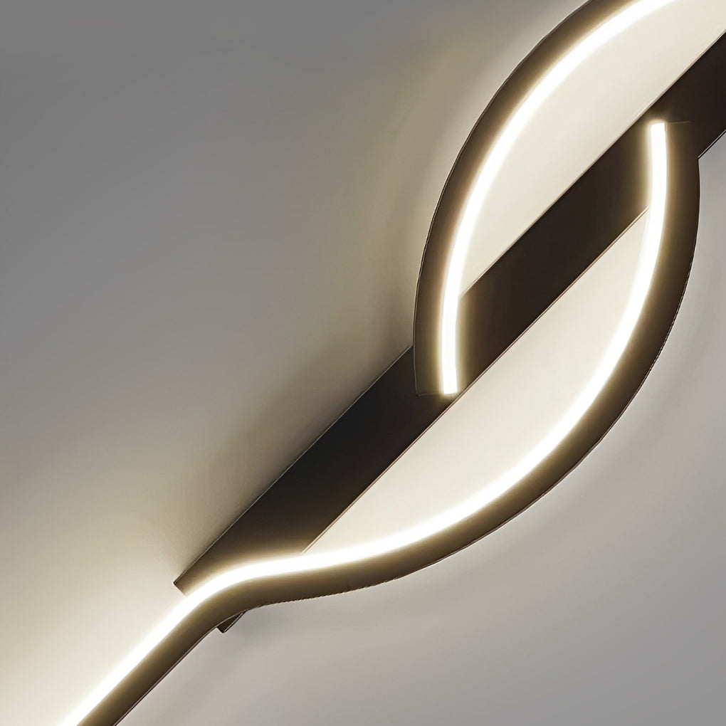 Strip Creative Stepless Dimming 3 Step Dimming Black Modern Wall Lamp - Lamp Outdoor