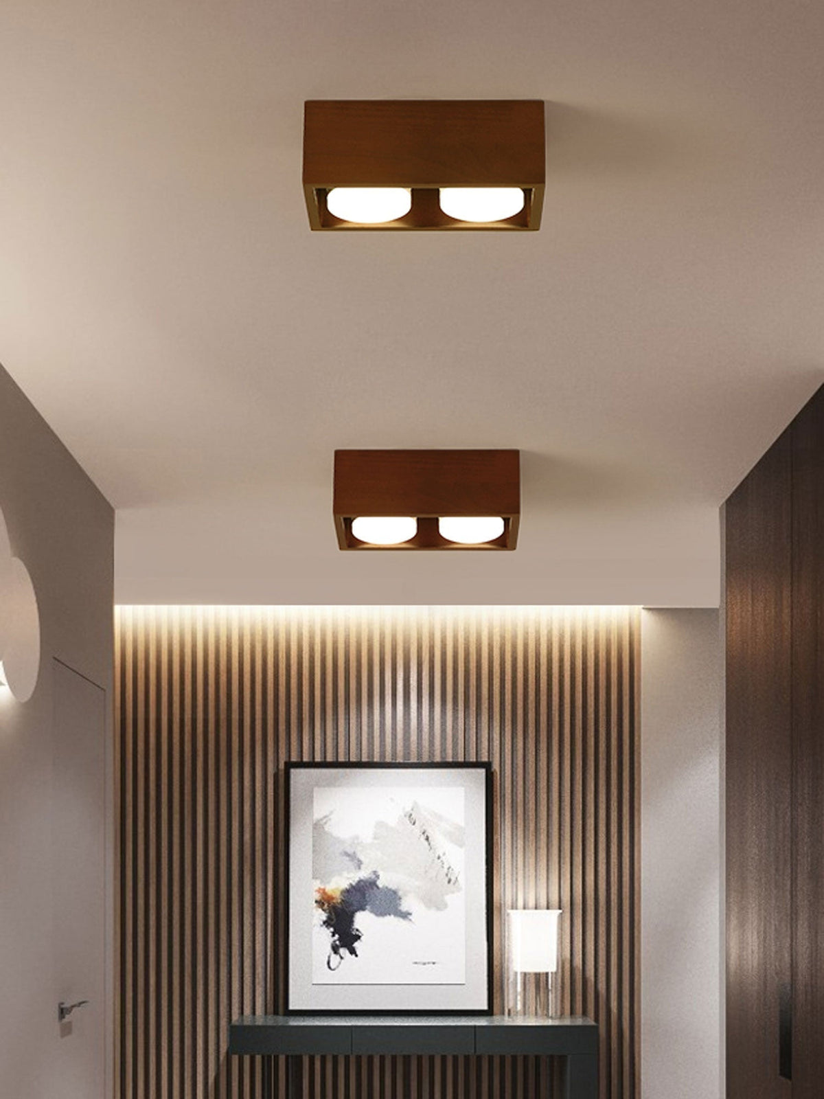 Eliza Minimalist Wood Ceiling Light