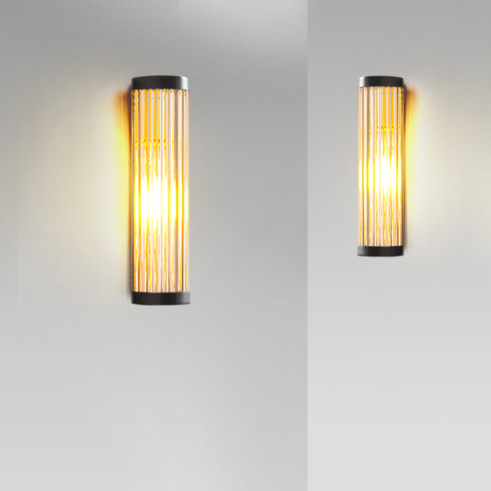 Ray Modern Semi-Cylindrical Metal Glass Outdoor Wall Lamp - Lamp Outdoor