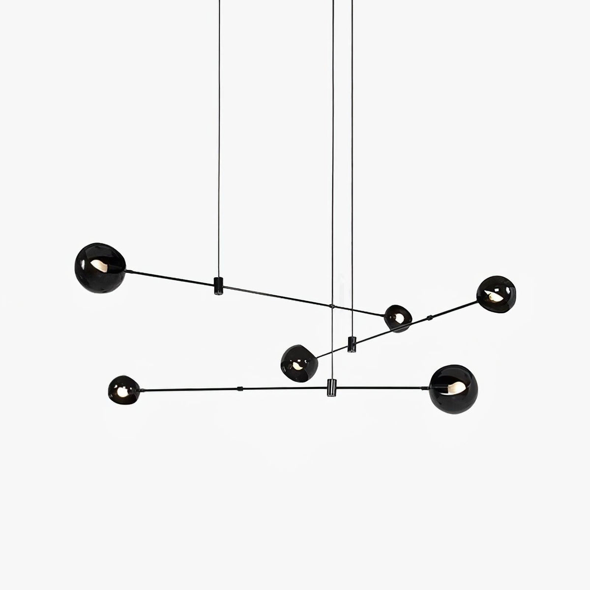Celanella Chandelier Black Glass Acaba Elegant