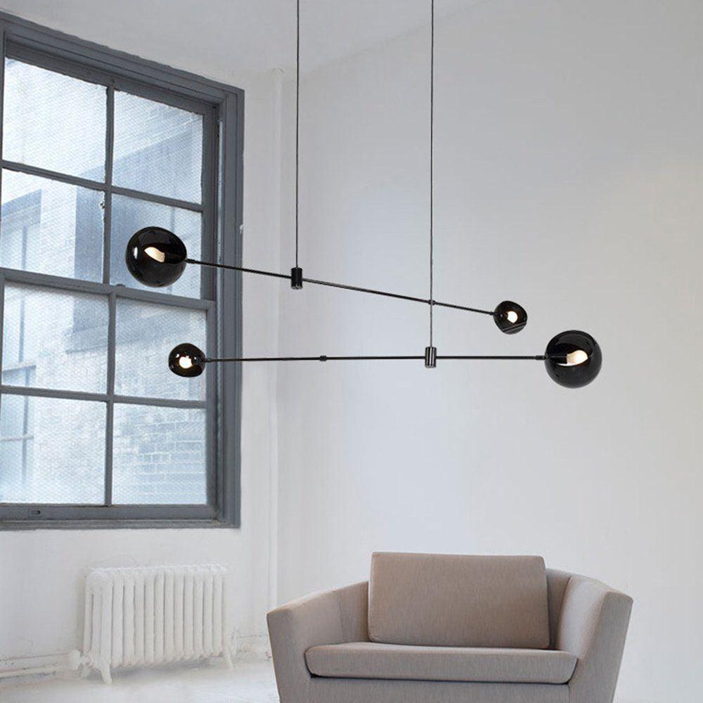 Celanella Chandelier Black Glass Acaba Elegant