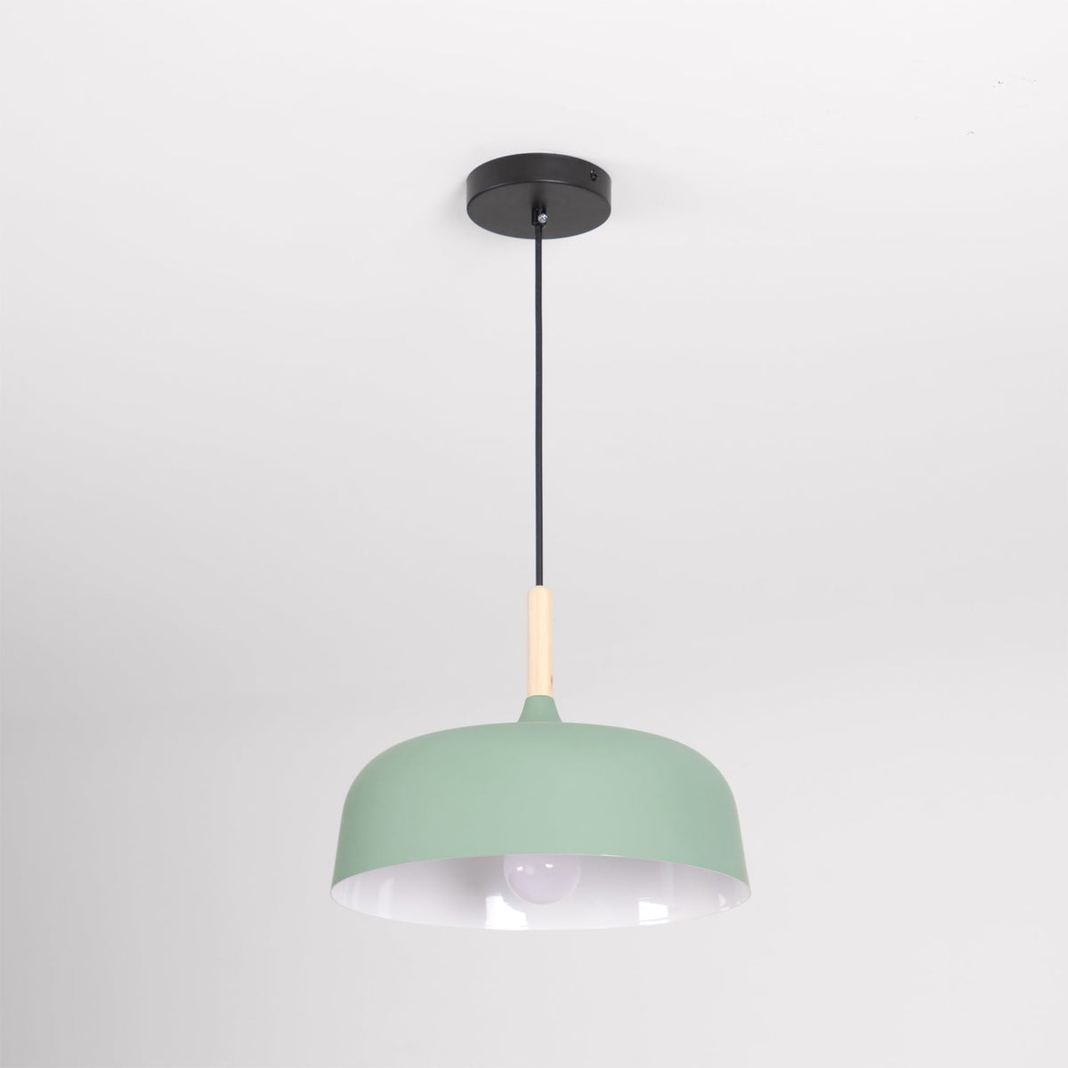 Sylivenne Pendant Lamp White Shade Wood