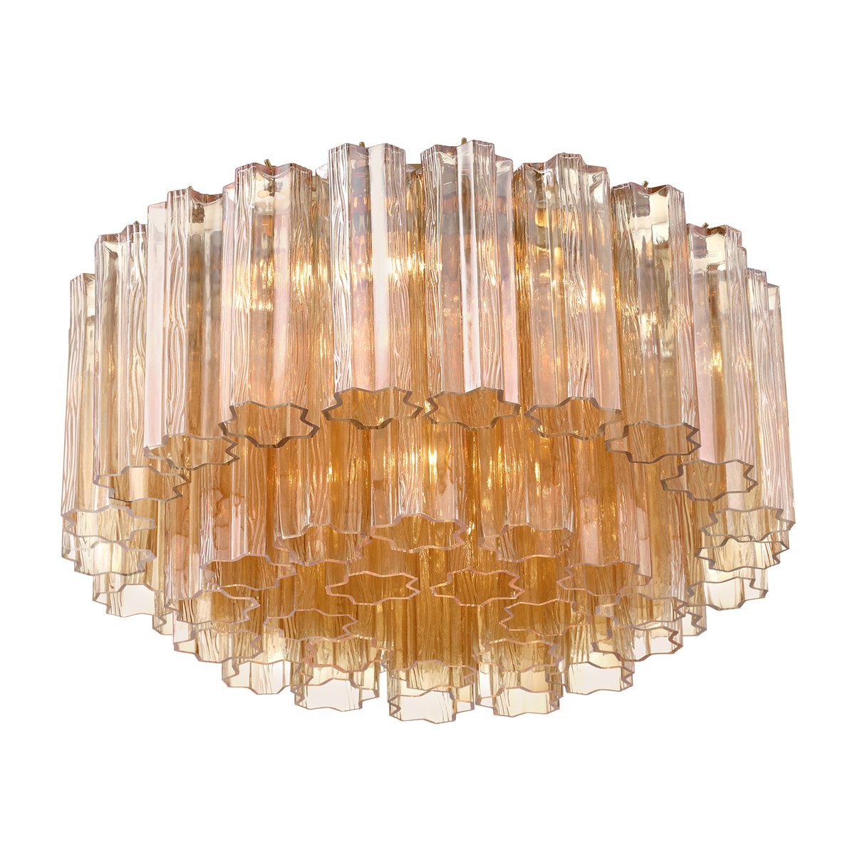 Eiruaya Ceiling Lamp Glass Tube Layered Amber