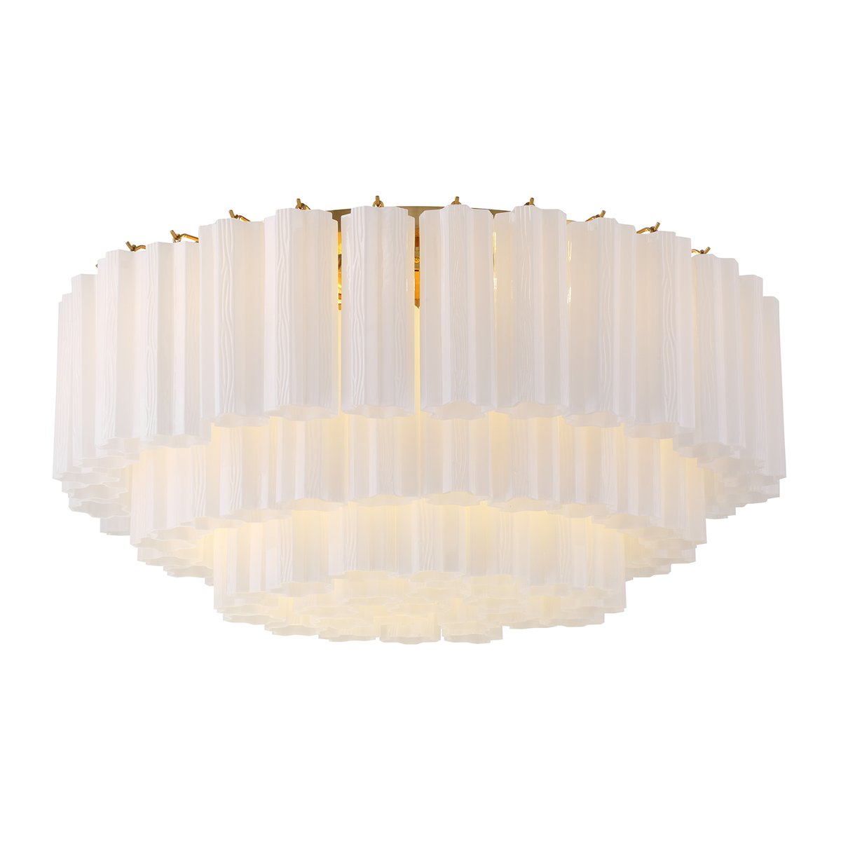 Eiruaya Ceiling Lamp Glass Tube Layered Amber