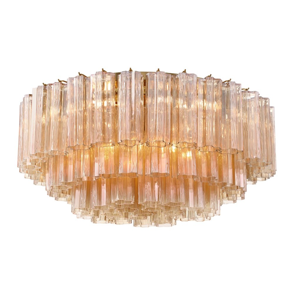 Eiruaya Ceiling Lamp Glass Tube Layered Amber