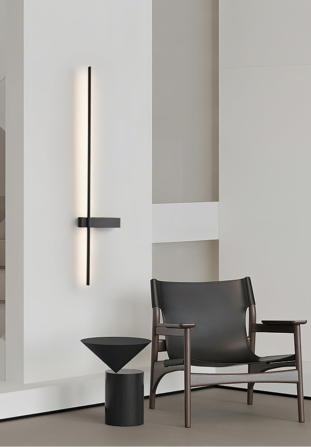 Mesv Linear Rechargeable Black Wall Lamp