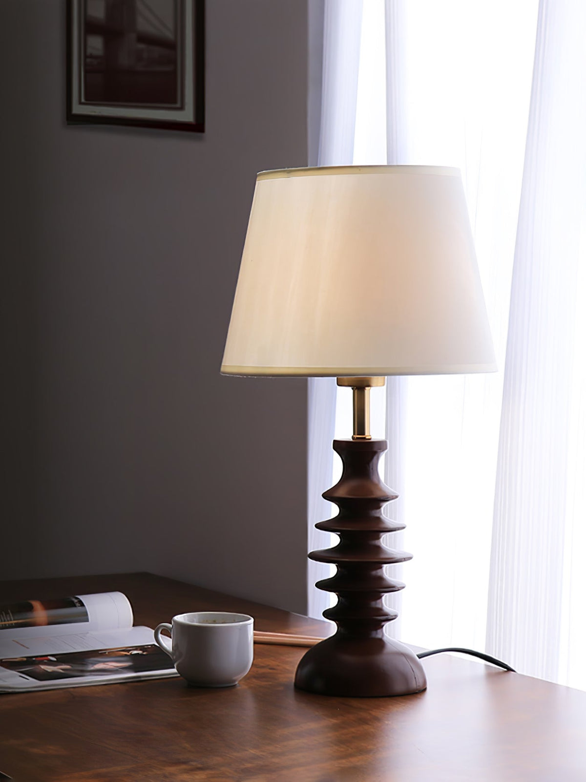 Tivoce Fabric Vintage Table Lamp