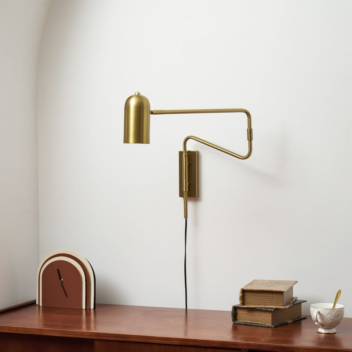 Koven Adjustable Arm Plug In Indoor Wall Light