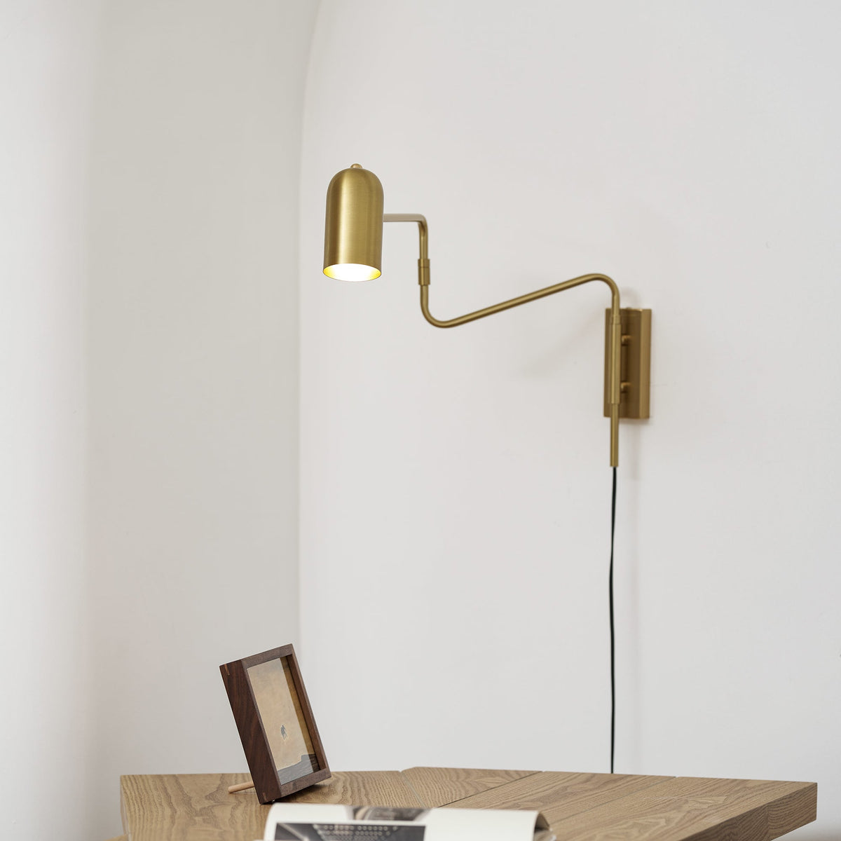 Koven Adjustable Arm Plug In Indoor Wall Light