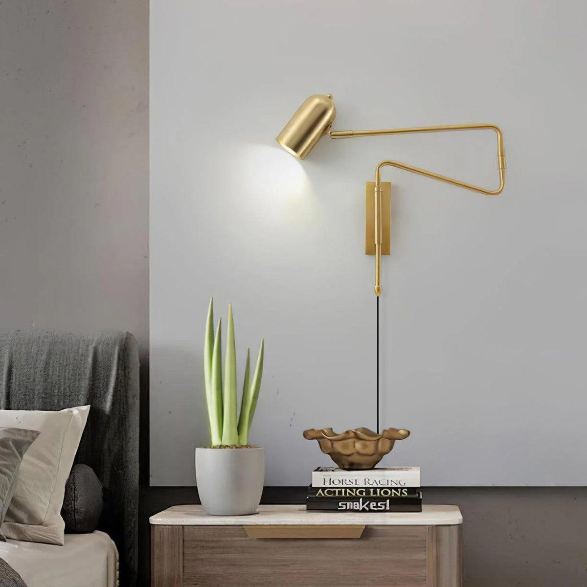 Koven Adjustable Arm Plug In Indoor Wall Light