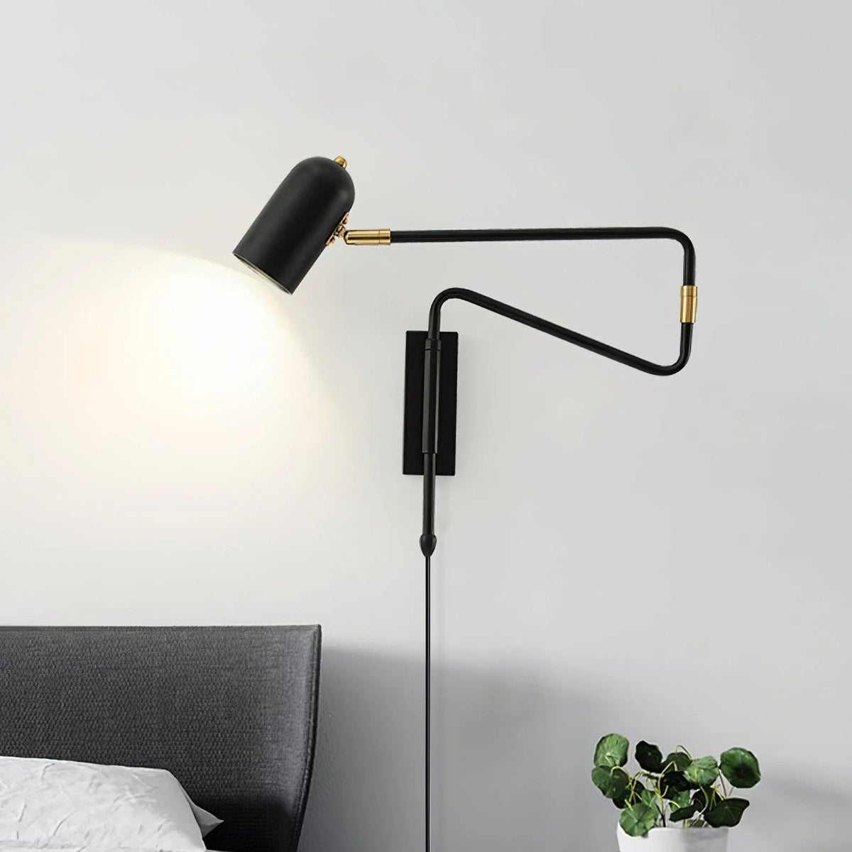 Koven Adjustable Arm Plug In Indoor Wall Light