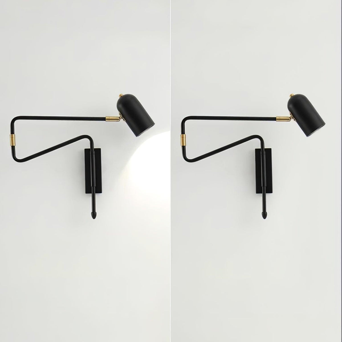 Nox Adjustable Arm Plug In Wall Lamp