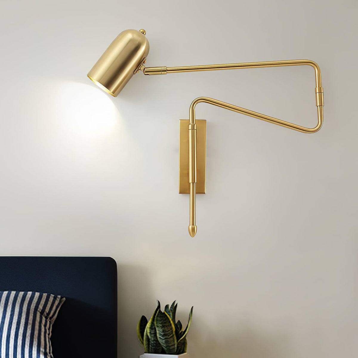 Nox Adjustable Arm Plug In Wall Lamp