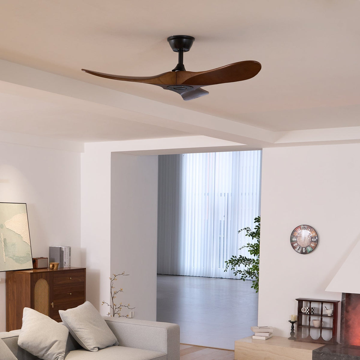 Orano Wood Contemporary Ceiling Fan