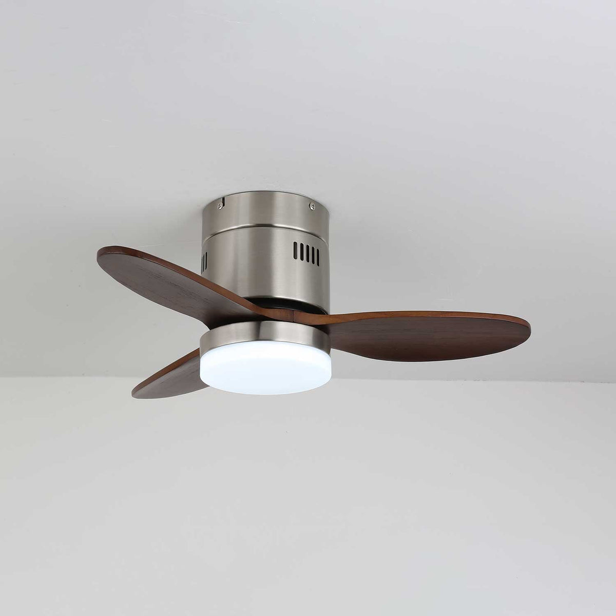 Eris Minimalist Wood Ceiling Fan Light