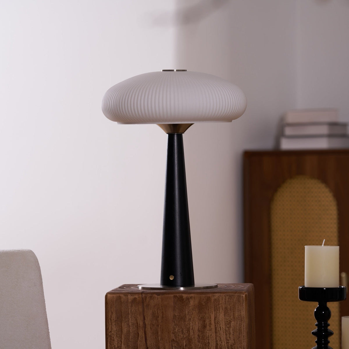 Glow Minimalist Wood Table Lamp