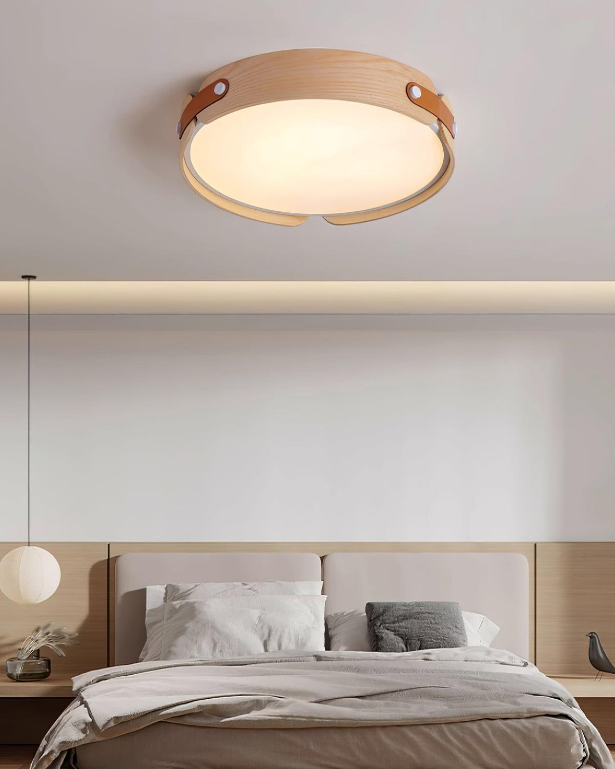 Enva Wood Flush Mount Ceiling Light