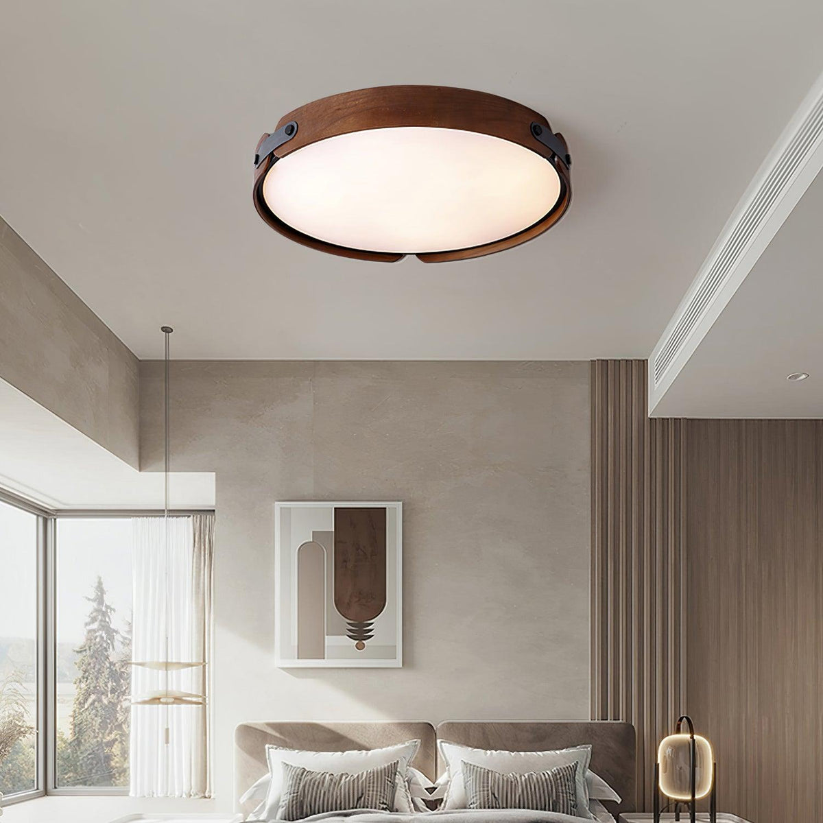 Echo Modern Minimalist Wood Ceiling Light