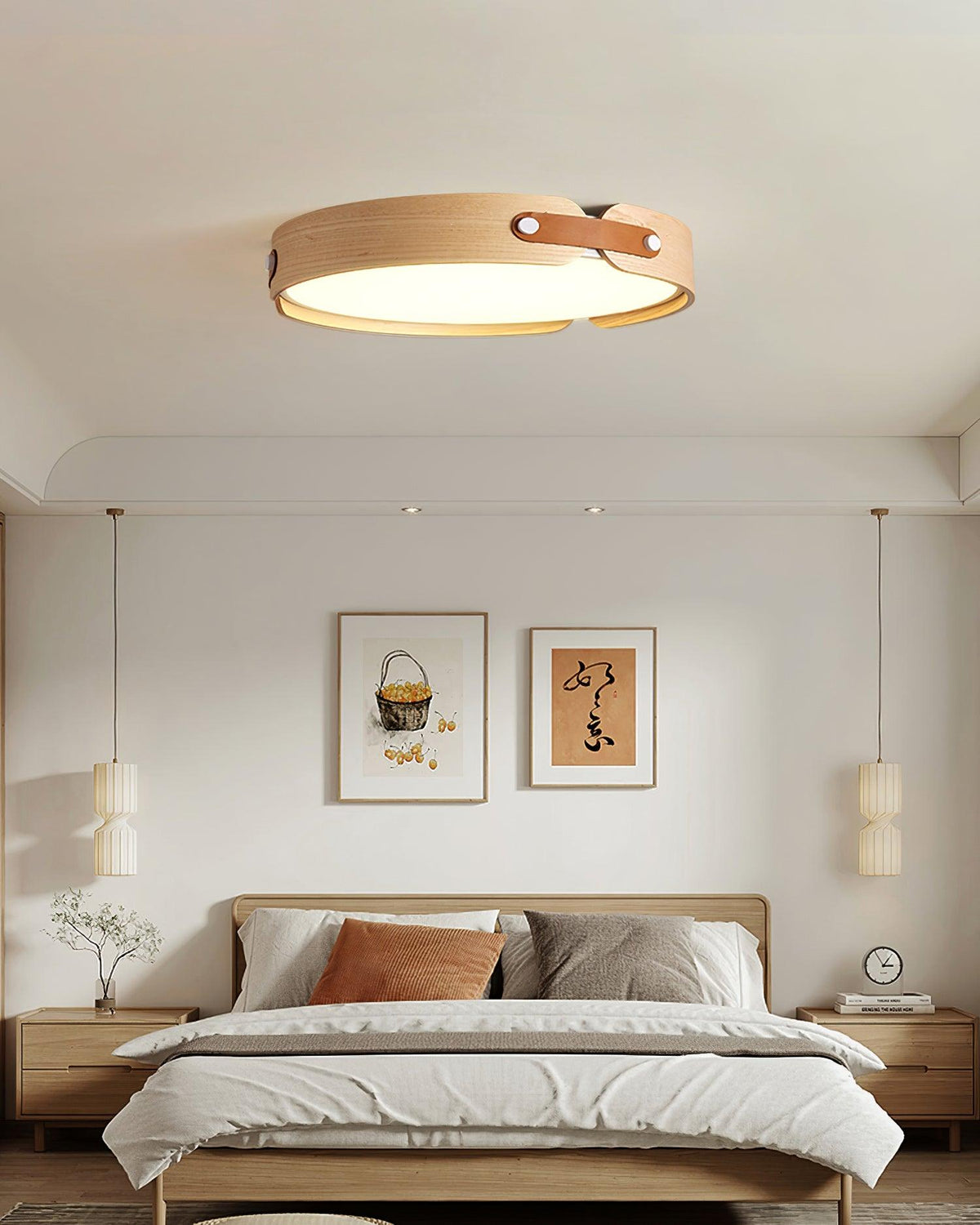Enva Wood Flush Mount Ceiling Light