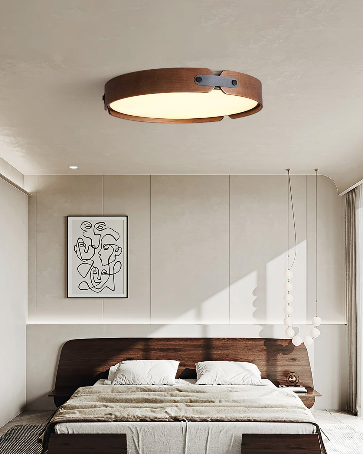 Enva Wood Flush Mount Ceiling Light